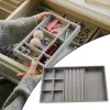 Jewelry Tray Velvet Jewellery Drawer Organiser Storage Box for Bangle Rings