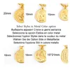 Choker Femmes Elizabeth Coin Long Collier en acier inoxydable Gold Couleur Pendante Collares Bijoux Collier Collier Gift