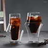 Bicchieri da vino doppia parete tazze da caffè espresso antiscade tazza da tè ridotta per la casa accessori per caffè 120/250/335ml