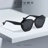 LIOUMO Luxus Polygon Rahmen übergroße Sonnenbrillen Frauen polarisierte Gradienten Fahrbrille Männer Trend Nammet Goggle Zonnebril Heren 240326