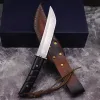 USA DC53 Steel Hunting knife Straight knife, outdoor tactical straight knife, jungle rescue survival knife, hiking EDC knife