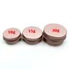 Bouteilles de rangement 100pcs 10g 15g 30g Mini Mini Mini Rose Gold Gold Aluminium Jar Pot Nail Art Makeup LIP BLOSH