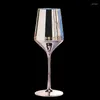 Verres à vin de grande valeur du cœur de coeur rose or rouge personnalité créative de luxe Crystal électroplate de gobelet de luxe