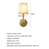 Lampada a parete American Style Rural All Copper Luce Luxuria Europeo Designer Soggiorno El Callway Camera da letto