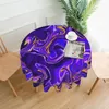 Table Cloth Modern Marble Round Tablecloth Black Gold Protection Fashion Living Room Dining Design Cover