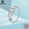 Cluster Rings BISAER 925 Sterling Silver Vintage Iris Ring Retro Purple Zircon Flower Twist Band For Women Original Design Fine Jewelry