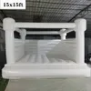 Kommersiell kvalitet Bounce House Full PVC Uppblåsbar bröllop Bouncy Castle Jumping Bed Kids Revisioner Jumper White For Fun Inside Outdoor With Flower Free Ship001