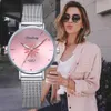 Montres féminines Montres pour femmes Luxury Silver Popular Pink Dow