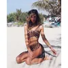 Damskie stroje kąpielowe kobiety bikini letnie ramy seksowne wycięcie fiszka Tassel One Piece Retro Swimsuit High Talle Regulowane plaża