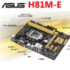 Placas -mãe asus h81me placa -mãe micro atx h81me systemboard lga1150 h81m ddr3 para Intel H81 16 GB PC para desktop PC principal USB3.0 H81me usado