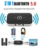 Bluetooth 5.0 O Sändarmottagare 2 i 1 RCA 3,5 mm 3.5 AUX Jack USB Stereo Music Wireless Adapter för bil -TV PC -högtalare8680214