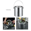 Stainless Steel Ice Bucket Double Walled Beverage Tub Comfortable Carry Handle for Champagne Cocktail Parties Chilling Beer 240407