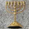 Kerzenhalter Metall Gold plattiert 7-Arms Stand Zinklegierung Hochwertige Säule für Hochzeitsdekorationen Portavelas Candelabra