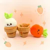 Spot creative and fun radish pulling cute plush toy keychain grab doll hine pendant