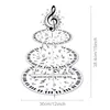 Party Supplies 3tier Piano Musical Note Music Cake Display Stand Birthday Cupcake Decoration Baby Shower Dessert Rack