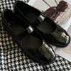 Spring New Flat Bottom Mary Jane Scarpe famose Designer Designer di lusso in pelle Superfibra importata Classica Classica Guida in pelle Guida scarpe casual unica casual