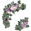 Decorative Flowers Artificial Flower Swag Wedding Arch Decor 2pcs Rose Arrangements For Reception Backdrop Welcome Sign