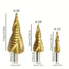 1/3pcs hss titanium drill bit, 4-12 4-20 4-32mm Ferramentas elétricas de perfuração, broca de cone de cone de madeira de madeira de alta velocidade em espiral em espiral em espiral