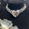 CHOKER 2024 Модные ювелирные украшения с разрезанием хрустального инкрустационного женского ожерелья для сердца