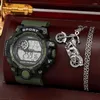 Wristwatches Men Luxury Electronic Watches Luminous Fashion Sport For Man Calendar Date Clock Motorcycle Pendant