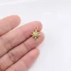 5pcs 12mm Wholesale StainlessSteel High Quality Star Rhinestone Charms Pendant DIY Necklace Earrings Bracelets Unfading 2 Colors