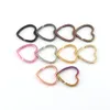 Rainbow Heart Split Key Supplies Jewelry Charm Jump Ring Purse Pendant Metal Connectors DIY Leather Craft Clasps