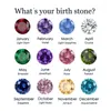 Klusterringar kvinnor färgade strassfödelse sten rostfritt stål ring bröllopsdag gåva 12 zodiak för grossist