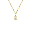 Hänghalsband kvinnor rostfritt stål inlay zirkon charms halsband gyllene lyckliga nummer digitala 0-9 smycken 2024