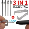 Potloodnibs voor Samsung Galaxy Tab S6 S7 S21 S22 S23 Opmerking 10 Opmerking 20 Slijtvaste vervangbare stylus Tips Titaniumlegering Zilver