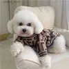 Hondenklarel Luxurys Hondenkleding Autumn Winter Plaid Pet kleding Mode Borduurwerk IC Puppy Sweater Designers Hondenkleding met letters L46