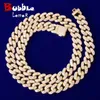 Bubbelbrief Miami Cubaanse linkketen voor mannen ketting bling aaaa zirkon charmes hiphop mode sieraden trend 240409