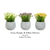 Vases Flowers-3-Piece Assorted Natural Lifelike Floral Arrangements And Imitation Greenery In 6.25 Propagation Station Nordic Va