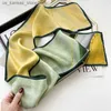 Sjaals Fashion Hair Band Design % Echte Silk Skinny sjaals Hoofdbanden voor vrouwen Foulard Tie Print Nekhaak Handvat Bag Linten240409