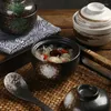 Skålar 1st keramiska grytor med täckt efterrätt ångade äggburkar hem restauranger Stewed Soup Water-Proof Bird's Nest Cups
