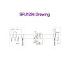 BallScrew SFU1204 KIT 200-500 MM C7 DIA12MM PLAND 4mm voor CNC-onderdelenschroef CNC met enkele kogelmoer+BF10+HM10-57+DSG12H+COUPLER