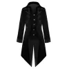 Veste pour hommes médiévaux Steampunk Gothic Tailcoat Corchuroy Trench Coat Victorian Man Vêtements Uniforme Halloween Costume