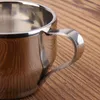 Tasses Europe des tasses à café à double tulette en acier inoxydable à double paroi avec un plateau cuillère à thé kuksa tasse chat mok caneca cafeteira