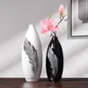 Vasos Modern Ceramic Vase decoração da sala de estar de bancada de bancada Armário de Flor Secado de TV