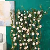 Decoratieve bloemen 1 stks Rose kunstmatige wijnstok diy bruiloft decoratie lente herfst nep bloem thuiskamer decor muur hangende slinger planten