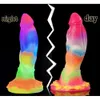 Luminöser Dildo mit starker Saugnapfbecher Weiche Dildos G-Spots stimulieren Silikon Erwachsene sexy Spielzeug weibliche Masturbationsprodukte