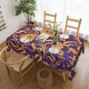 Table Cloth Baroque Floral Rectangular Tablecloth Abstract Print Cover For Home Picnic Events Party Modern Waterproof