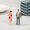 100pcs/Beutel 1: 100/1: 150/1: 75/1: 50 Skala Plastikpersonen Figuren Modell Gebäude Passagiere DIY Charakter gemischte Farbpose Kinder Spielzeug