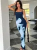 Casual Dresses Inwoman Spring Blue Printed Camisole Maxi Dress Beach Outfits For Women 2024 Sexig Backless Bodycon Long Vacation Sundress