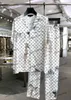 Xinxinbuy Men Designer T-Shirt 2024 Italia Zoo Giraffe Maieted Set di seta jacquard set di cotone a maniche corte grigia blu blu s-3xl