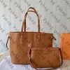 Designer handväskor kvinnor tygsäska axelväska högkvalitativ bokstav tryck mode handväska stora handväskor 2 st/set många stilar välj