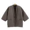 New Corduroy Hanten Jacket For Men Japanese Traditional Samurai Winter Fleecing Warm Kimono Yukata Asian Homewear Clothes Haori