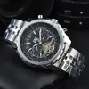 2024 Alta qualidade Luxury Mens Watches de quatro agulhas Série de trabalho grande volante automático Relógio mecânico de moda de luxo Belt Wristwatches Belt Belt Belt Belt