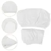 Chair Covers 1 Set Stretch Slipcover And Backrest Cover Washable Anti- Desk Cushion Protectors- White