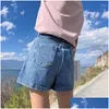 Skirts Streetwear Denim Short Spring Summer 2023 Pulsche singoli tasche una gonna di linea Donne High Waist Jean Droplese Dhxhh Dhxhh