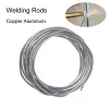 Låg temperatur Easy Melt Aluminium Universal Welding Rod Cored Wire Rod Löd Inget behov Lödpulver Svetsstång för propanfackla